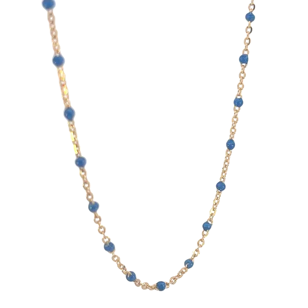 Dee Berkley gold filled ball chain with blue enamel Image 2 Bryan Jewelry Prattville, AL