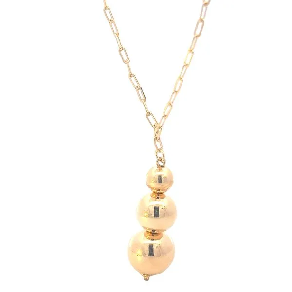 Gold Filled Paperclip chain with graduated bead Drop Bryan Jewelry Prattville, AL