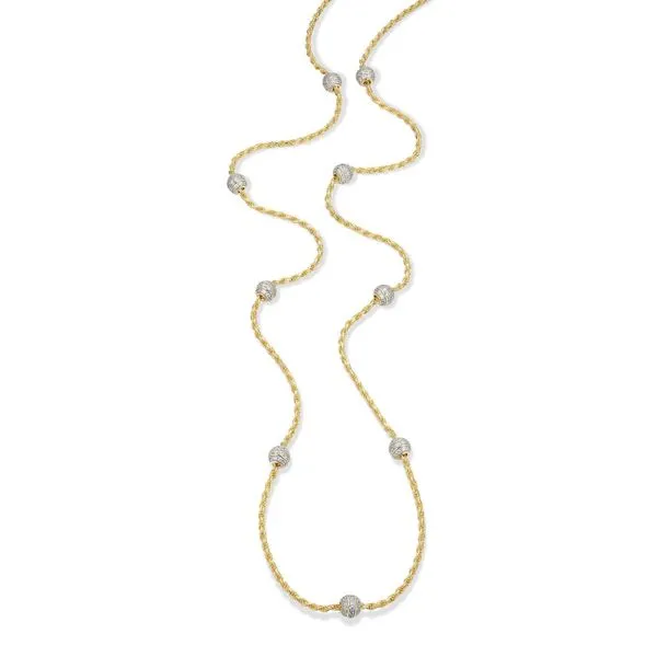Rope Necklace with CZ Rondells in Fixed Stations Bryan Jewelry Prattville, AL