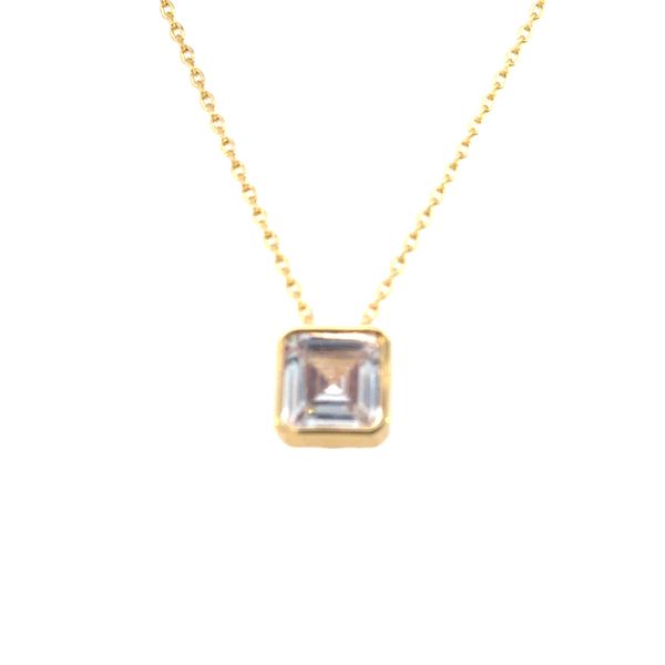 Bezel set Asscher cut CZ Necklace in Gold Filled Bryan Jewelry Prattville, AL