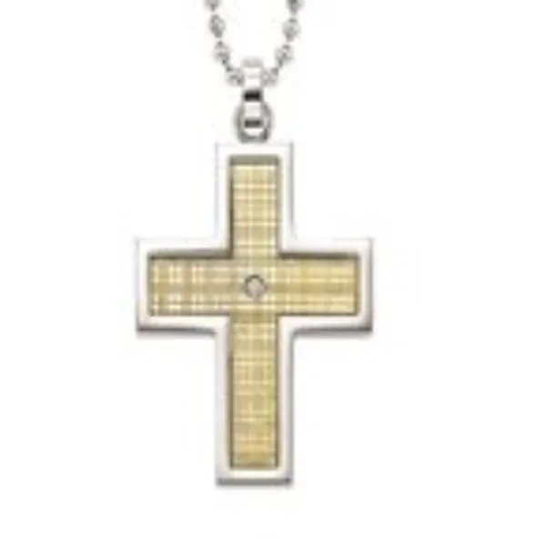 Men's Two-tone Cross Necklace Bryan Jewelry Prattville, AL