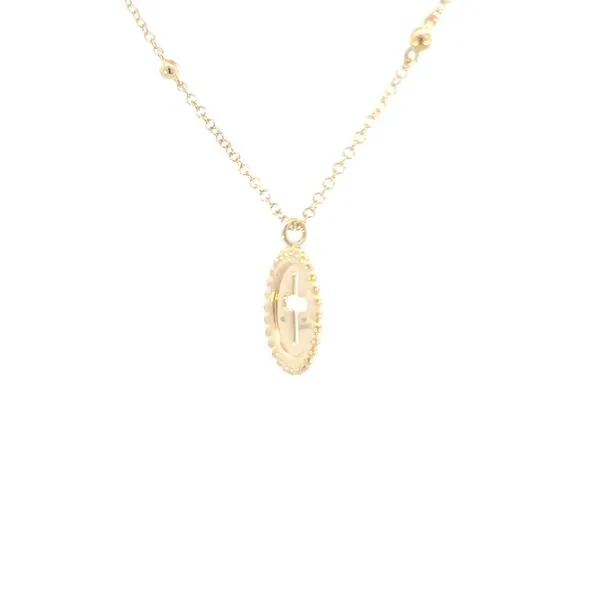 Gabriel Fashion-14ky Disk pendant with Cross cut out Image 3 Bryan Jewelry Prattville, AL