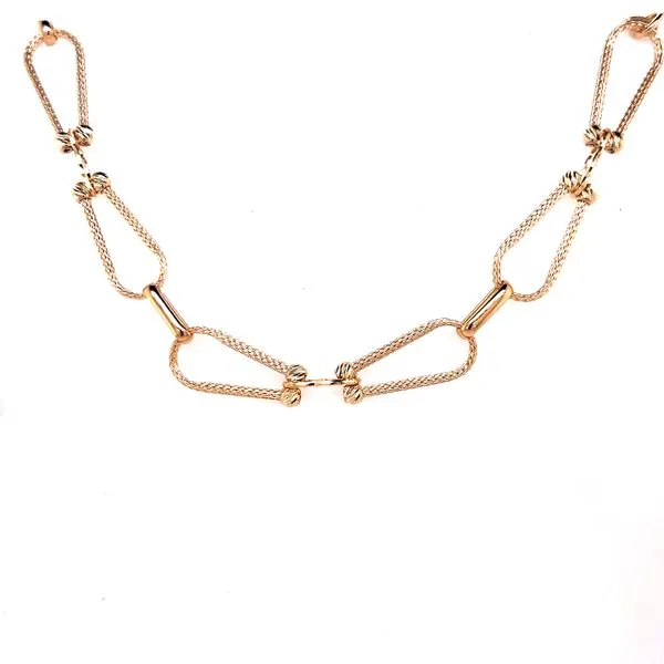 14ky Diamond Cut and Textured Fancy Link Gold Bracelet- 7 inches Bryan Jewelry Prattville, AL