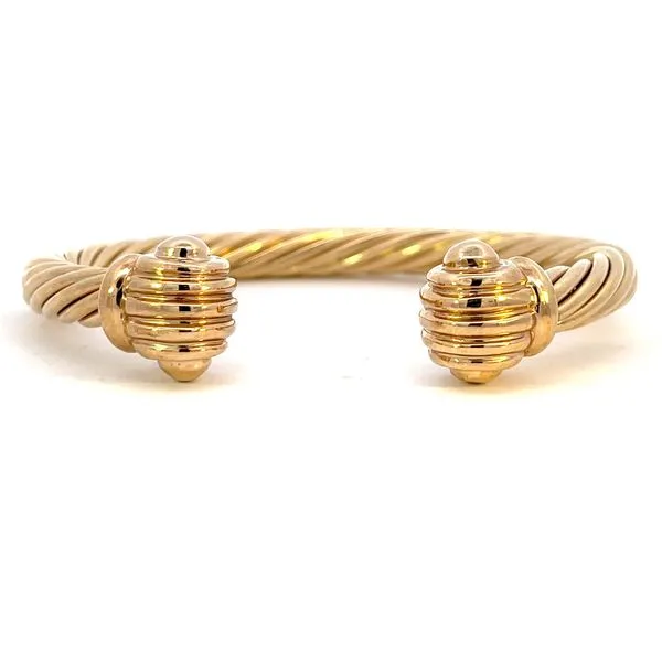 7MM COIL CUFF WITH RIBBED SCROLL CAPS Bryan Jewelry Prattville, AL
