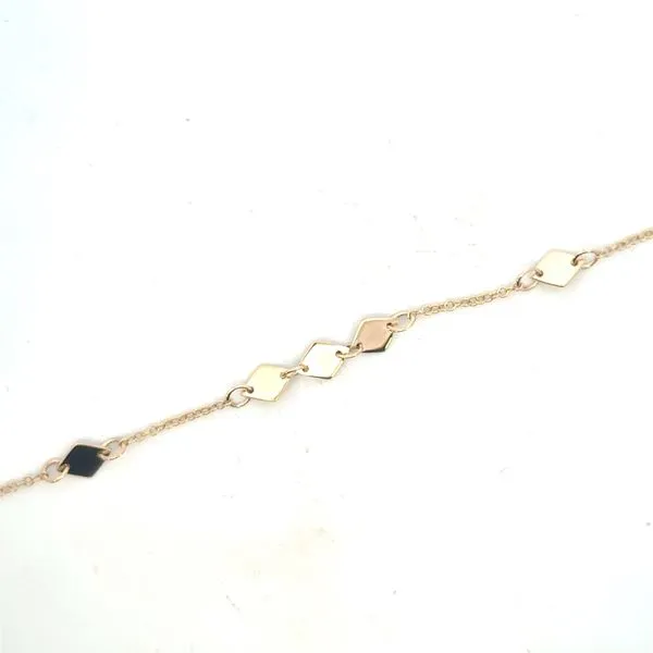 Gabriel Fashion-Gold Rhombus Station Bracelet-14ky Bryan Jewelry Prattville, AL