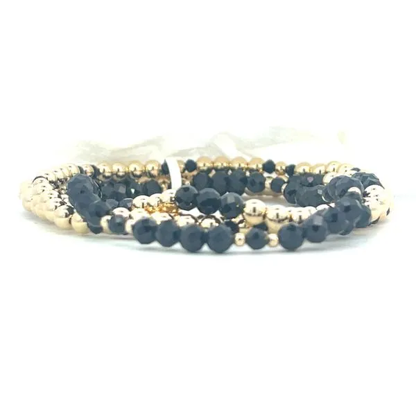 Black & Gold Bracelet Stack of stretch bracelets Bryan Jewelry Prattville, AL