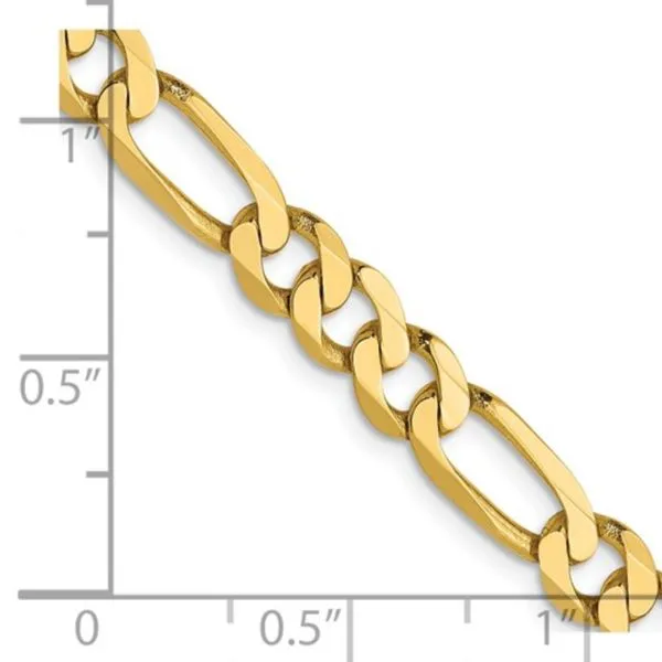 5.25mm Solid Figaro Bracelet in 14ky Image 2 Bryan Jewelry Prattville, AL