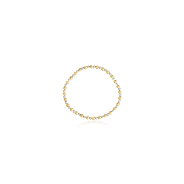 Alternating sterling & gold filled beaded bracelet-5 inch stretch bracelet Image 4 Bryan Jewelry Prattville, AL
