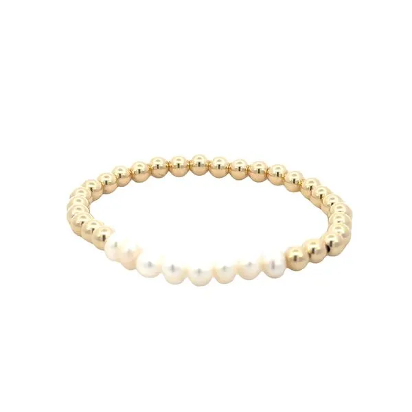 Pearl and Gold filled 5 inch stretch bracelet Bryan Jewelry Prattville, AL