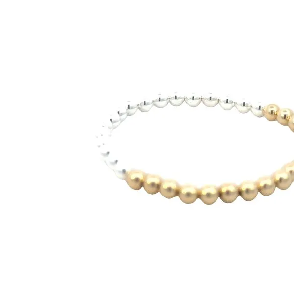 Half 4mm sterling silver stretch beaded braccelet - 5 inch Image 2 Bryan Jewelry Prattville, AL