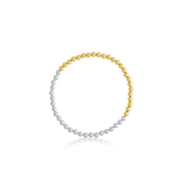 Half 4mm sterling silver stretch beaded braccelet - 5 inch Image 4 Bryan Jewelry Prattville, AL