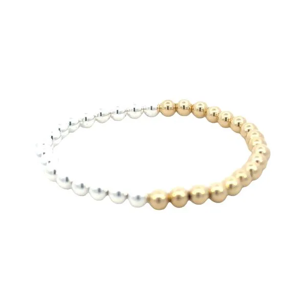 Half 4mm sterling silver stretch beaded braccelet - 5 inch Bryan Jewelry Prattville, AL