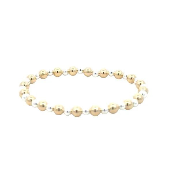 Alternating sterling & gold filled beaded bracelet-5 inch stretch bracelet Bryan Jewelry Prattville, AL