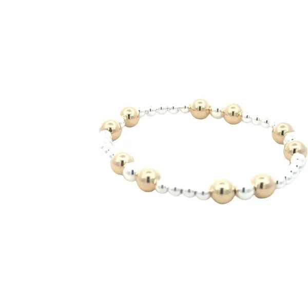 Sterling Silver & Gold Filled 5 inch stretch bracelet Image 2 Bryan Jewelry Prattville, AL