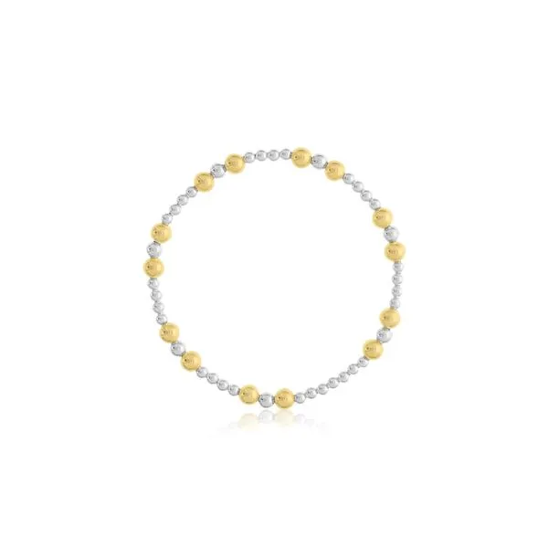 Sterling Silver & Gold Filled 5 inch stretch bracelet Image 4 Bryan Jewelry Prattville, AL