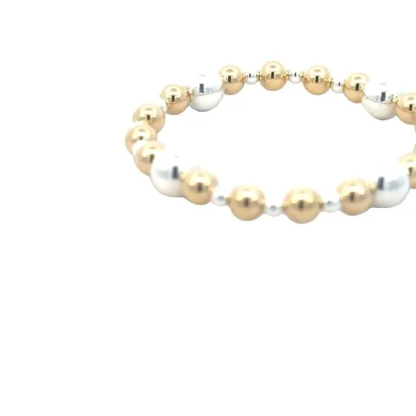 Sterling Silver and gold filled 5 inch stretch bracelet Image 2 Bryan Jewelry Prattville, AL