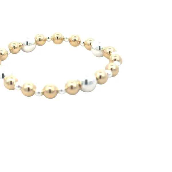 Sterling Silver and gold filled 5 inch stretch bracelet Image 3 Bryan Jewelry Prattville, AL
