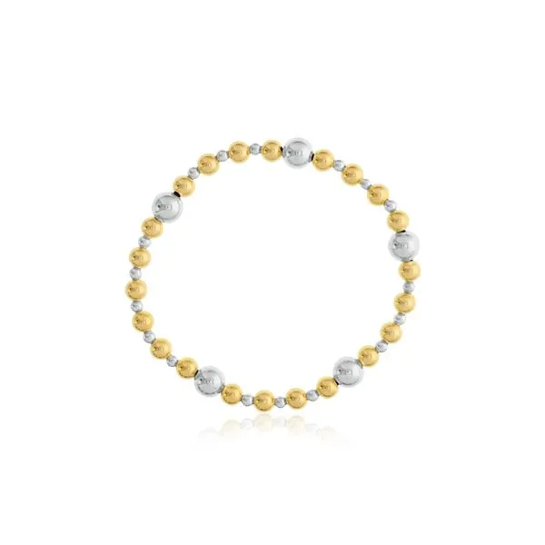 Sterling Silver and gold filled 5 inch stretch bracelet Image 4 Bryan Jewelry Prattville, AL