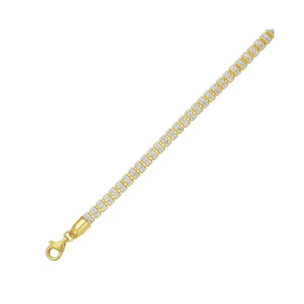 Silver chain with yellow plated Iced chain Bryan Jewelry Prattville, AL