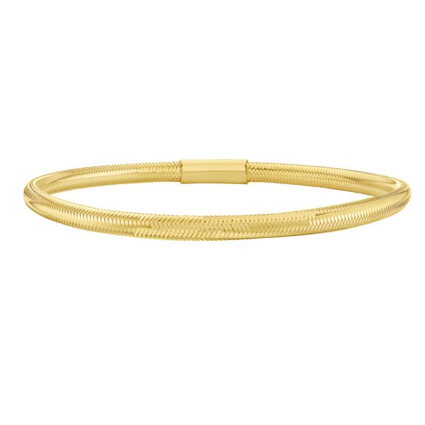 Sleek Flexibility: 14K Yellow Gold Stretch Mesh Bracelet Bryan Jewelry Prattville, AL