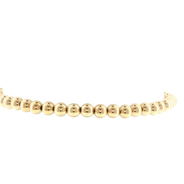 4MM GOLD FILLED STRETCH BEAD BRACELET Image 3 Bryan Jewelry Prattville, AL