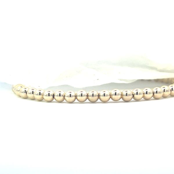 4MM GOLD FILLED STRETCH BEAD BRACELET Image 5 Bryan Jewelry Prattville, AL