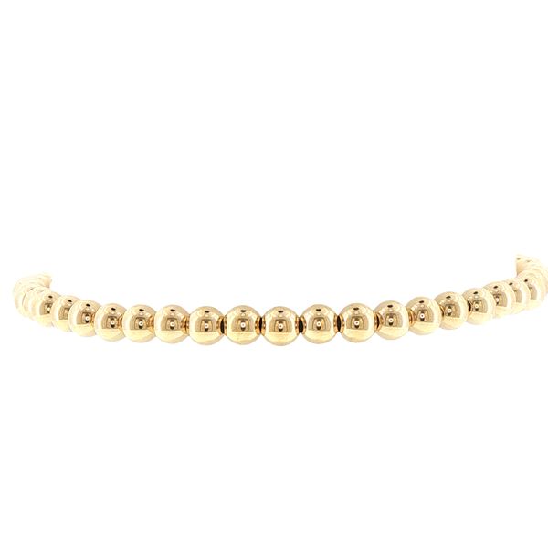 4MM GOLD FILLED STRETCH BEAD BRACELET Image 2 Bryan Jewelry Prattville, AL