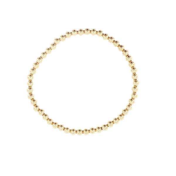 4MM GOLD FILLED STRETCH BEAD BRACELET Image 4 Bryan Jewelry Prattville, AL