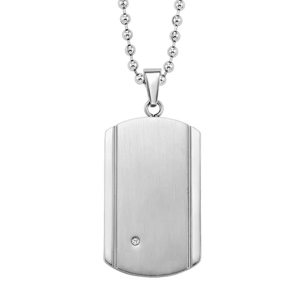 Modern Edge: Men’s Steel Diamond Medallion Pendant Bryan Jewelry Prattville, AL