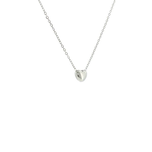 A Sweet Little Keepsake: Children’s Stainless Steel Puffed Heart Necklace Image 2 Bryan Jewelry Prattville, AL