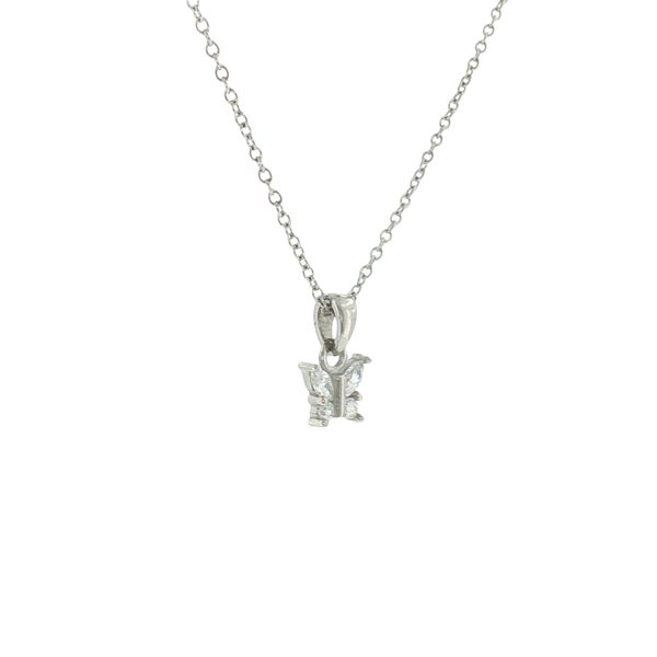 Sparkling Flutter Style: Children’s Stainless Steel CZ Butterfly Necklace Image 2 Bryan Jewelry Prattville, AL