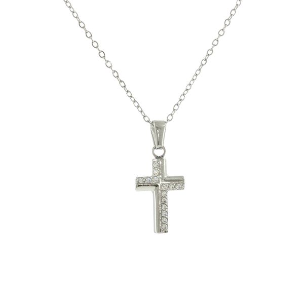 A Sparkling Symbol of Faith: Stainless Steel CZ Cross Necklace Bryan Jewelry Prattville, AL