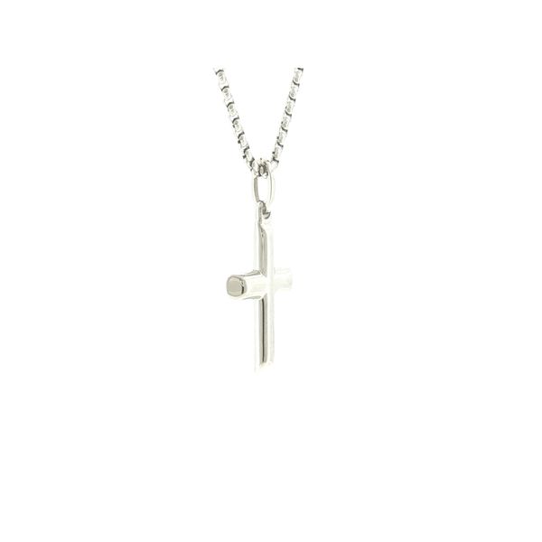 A Simple Symbol of Faith: Junior Stainless Steel Classic Cross Pendant Image 2 Bryan Jewelry Prattville, AL