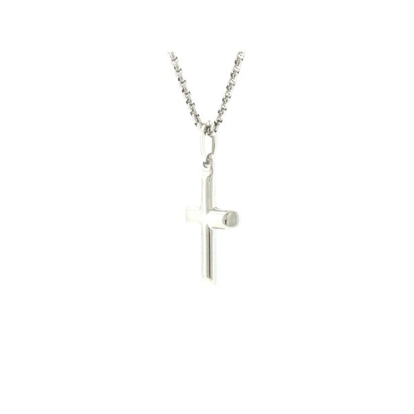 A Simple Symbol of Faith: Junior Stainless Steel Classic Cross Pendant Image 3 Bryan Jewelry Prattville, AL