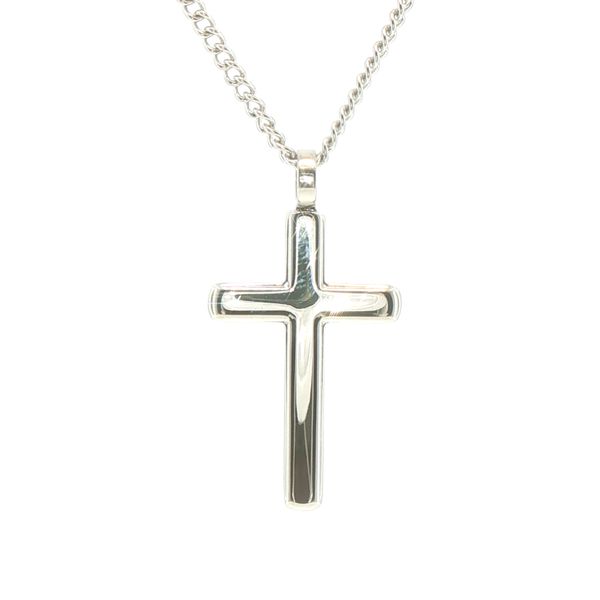 Medium Rounded Stainless Steel Cross Bryan Jewelry Prattville, AL