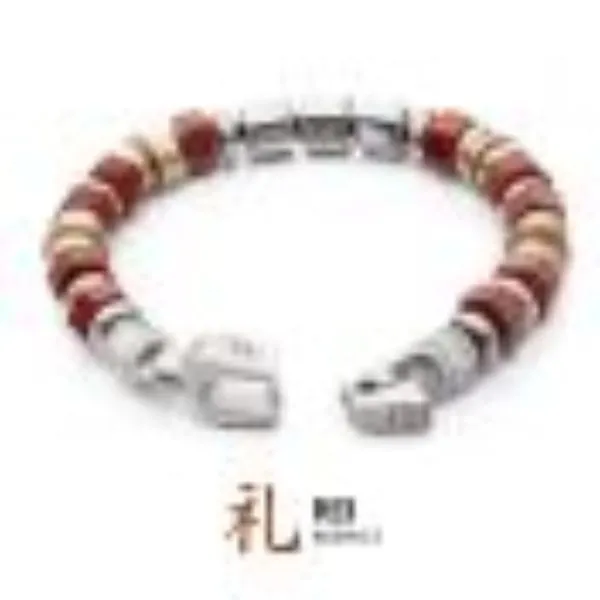 Mokume Gane and Red Jasper Beads 8mm Bushido Virtue Bracelet. Bryan Jewelry Prattville, AL