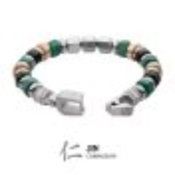 Mokume Gane, Malachite and Onyx Beads Bushido Virtue Bracelet. Bryan Jewelry Prattville, AL