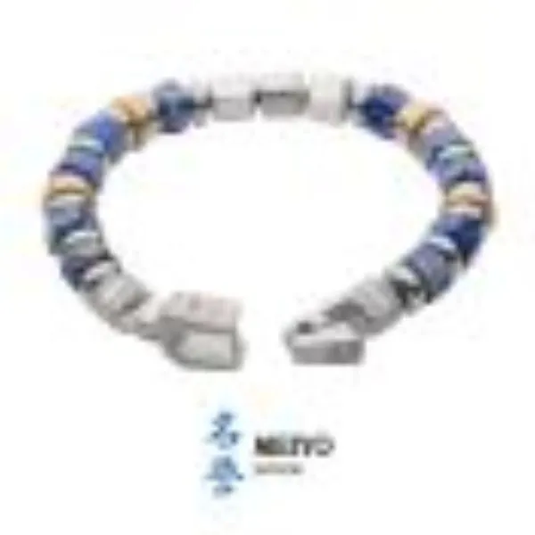 Men's 8mm Mokume Gane and Lapis Lazuli Beads Bushido Virtue Bracelet. Bryan Jewelry Prattville, AL
