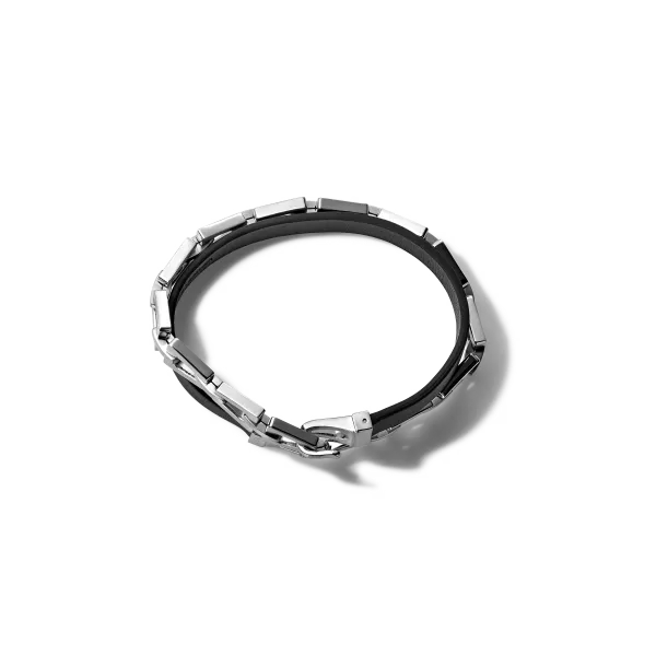 Black Leather Wrap Bracelet Image 2 Bryan Jewelry Prattville, AL