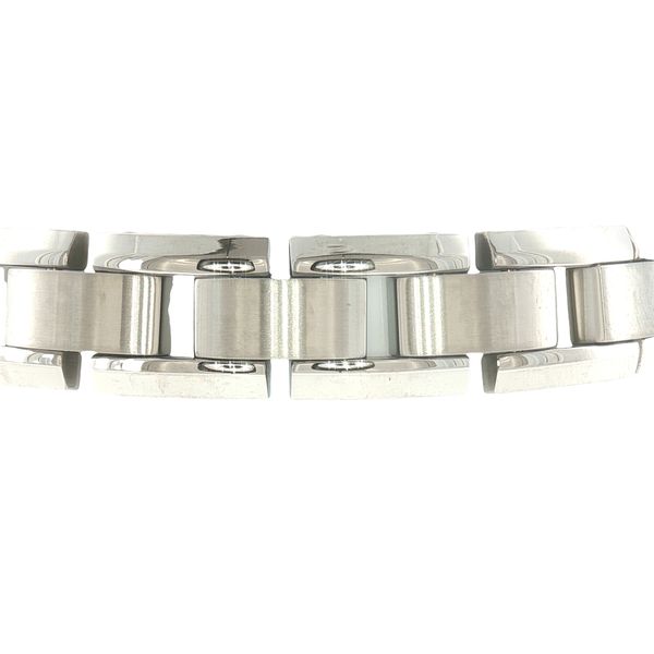 Modern Contrast Link Style: Stainless Steel Fancy Link Bracelet Bryan Jewelry Prattville, AL