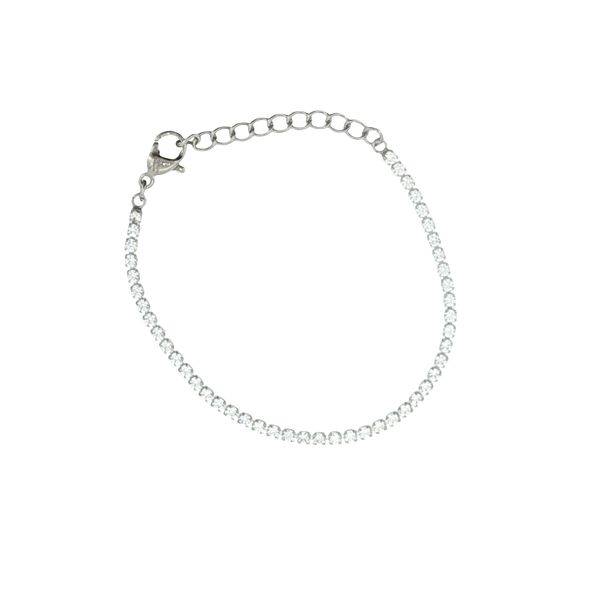 Petite Sparkle for Little Wrists: Child’s Stainless Steel White CZ Tennis Bracelet Bryan Jewelry Prattville, AL
