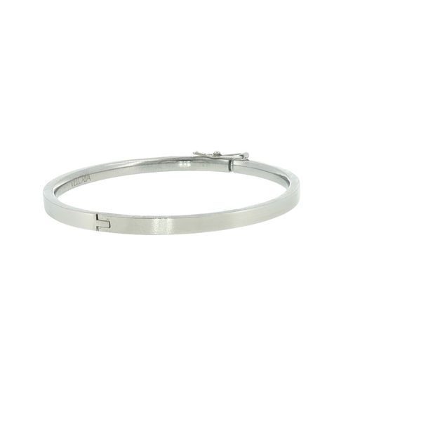 Sleek Everyday Essential: Stainless Steel 2.5mm Flat Bangle Bracelet Image 2 Bryan Jewelry Prattville, AL