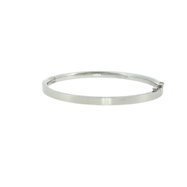 Sleek Everyday Essential: Stainless Steel 2.5mm Flat Bangle Bracelet Image 3 Bryan Jewelry Prattville, AL