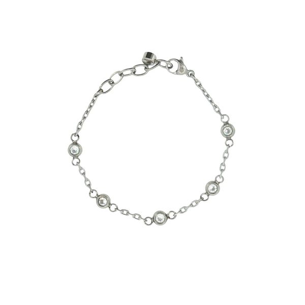 Sparkling Station Style: Children’s Gold IP Stainless Steel CZ Station Bracelet Bryan Jewelry Prattville, AL