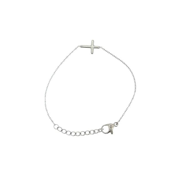 Faithful Style: Children’s Stainless Steel Sideways Cross Bracelet Bryan Jewelry Prattville, AL