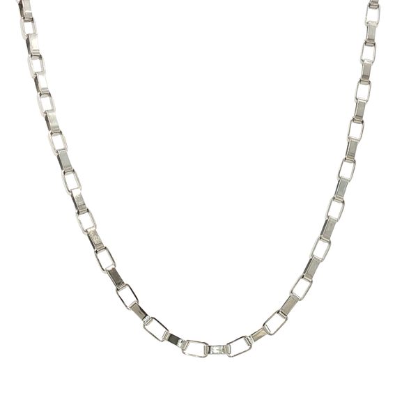 Clean & Contemporary: Stainless Steel Rectangular Box Link Chain Bryan Jewelry Prattville, AL