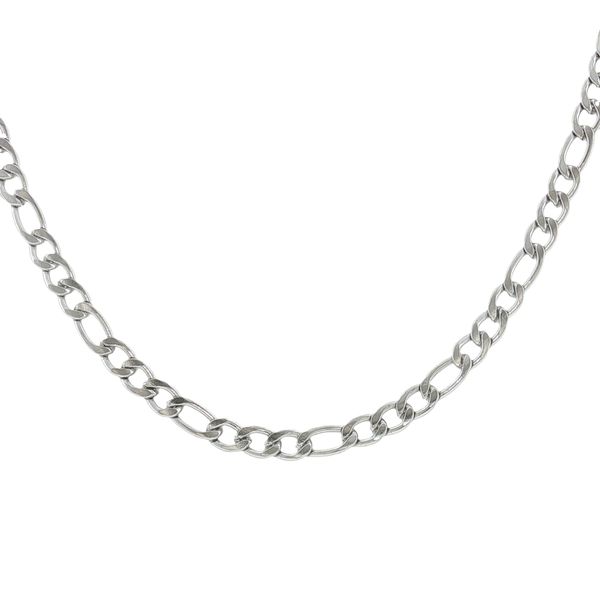 Classic Rhythm: Stainless Steel Polished Figaro Chain Bryan Jewelry Prattville, AL