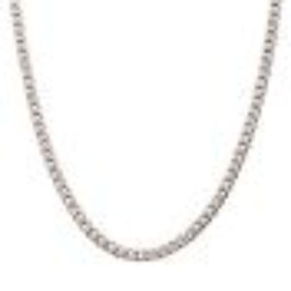 Men's 7.4mm Titanium Curb Chain Necklace with Lobster Clasp. Image 4 Bryan Jewelry Prattville, AL