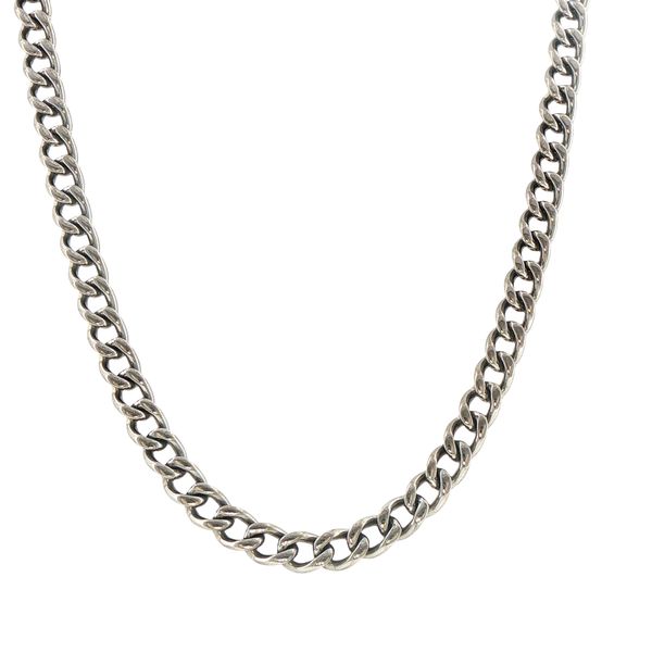 Men's 3.5mm Titanium Flat Curb Chain Necklace with Lobster Clasp. Bryan Jewelry Prattville, AL