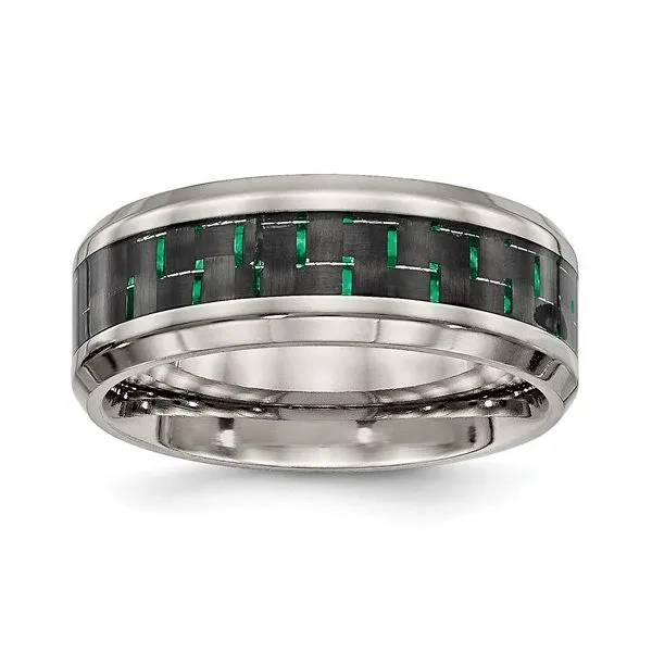 8mm Carbon Fiber Inlayed Titanium Wedding Band Bryan Jewelry Prattville, AL